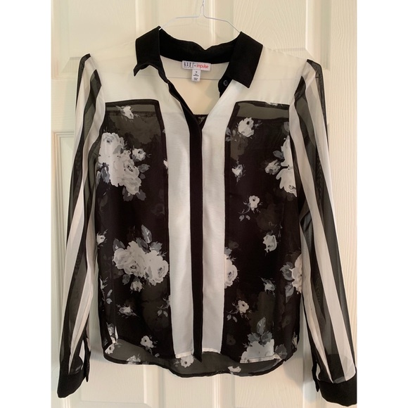 Sheer Floral Blouse - Picture 1 of 4